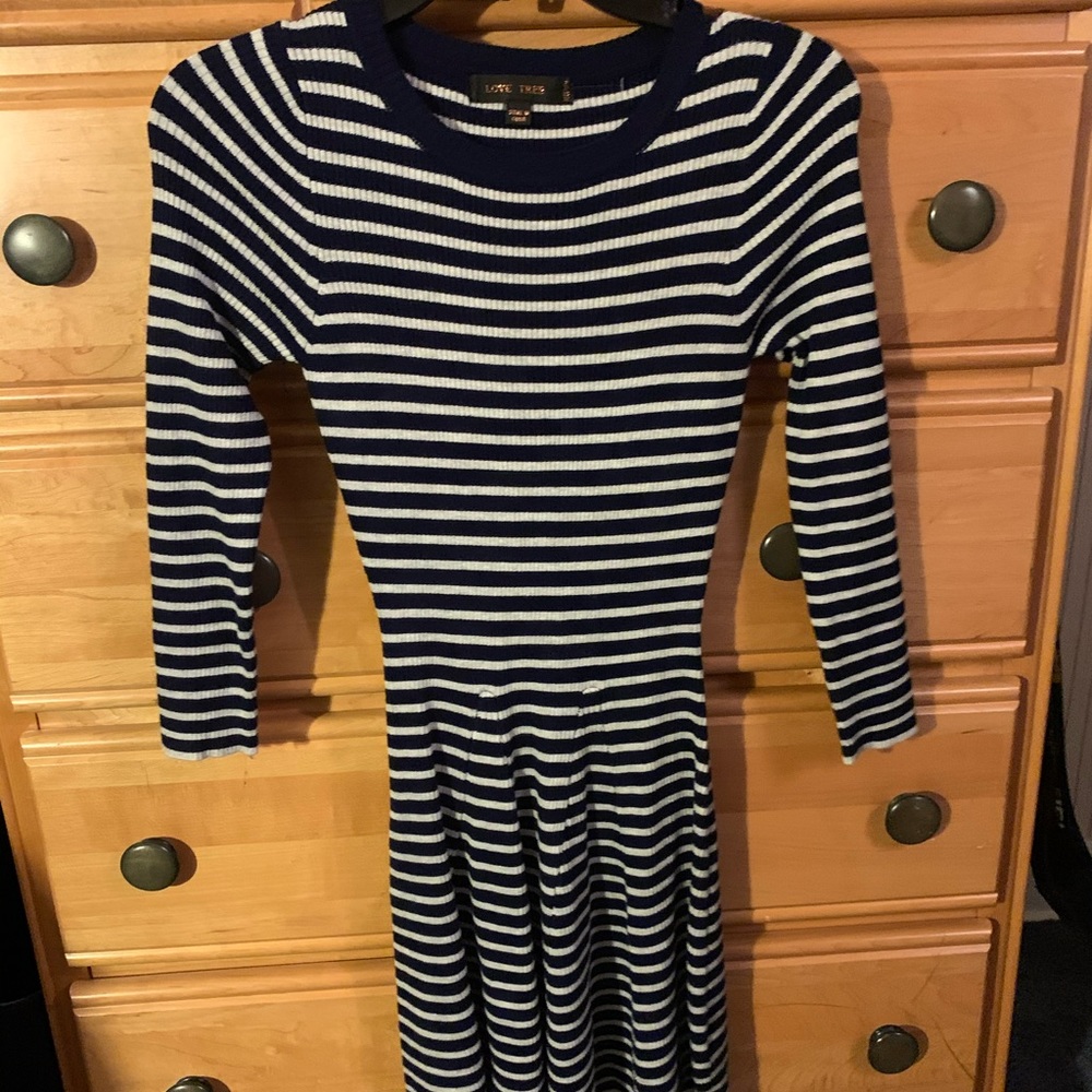 Long sleeve striped dress